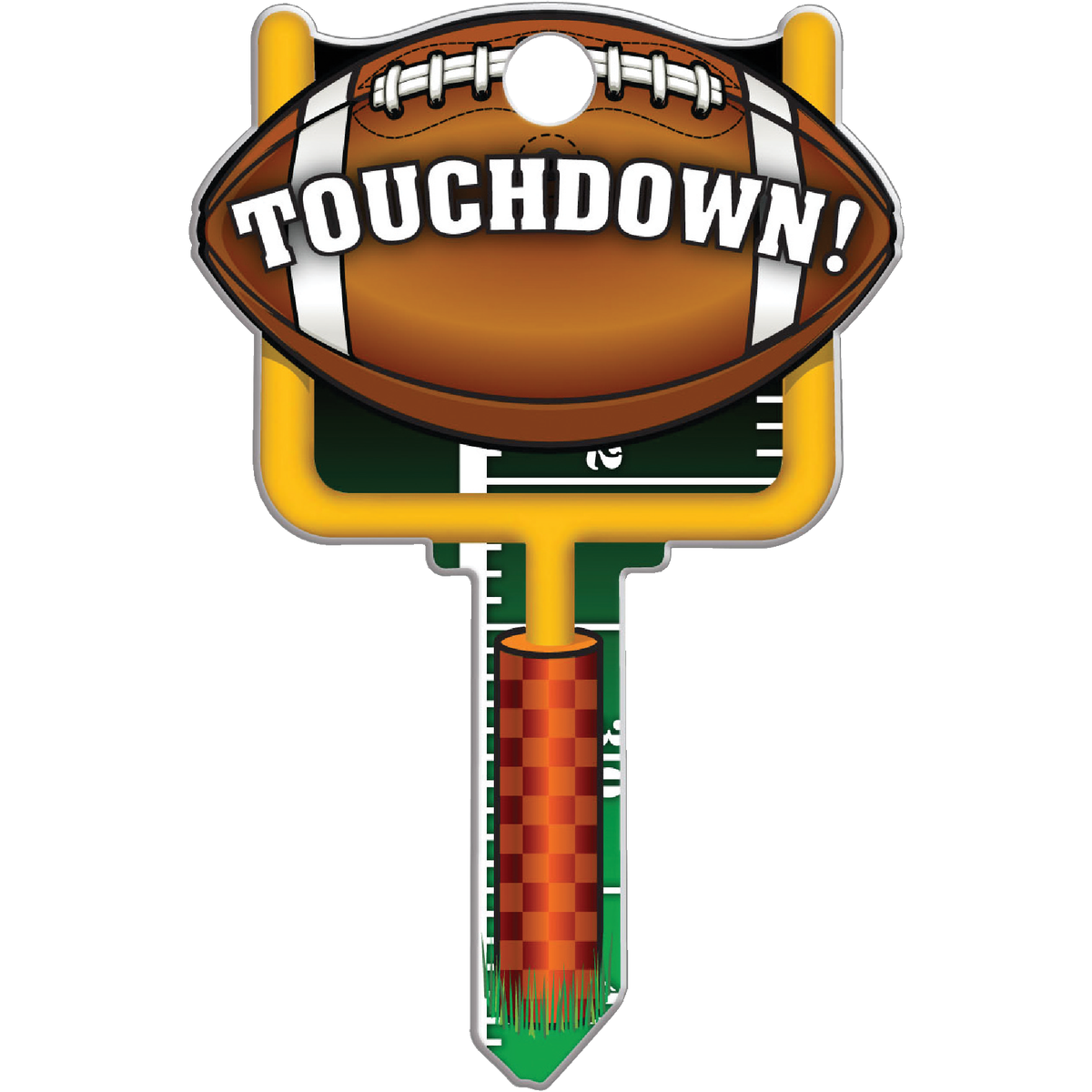 Lucky Line Football Design Decorative House Key, SC1 