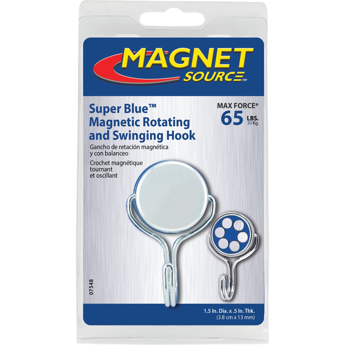 Magnet Source Super Blue 65 Lb. Swinging Magnetic Hook