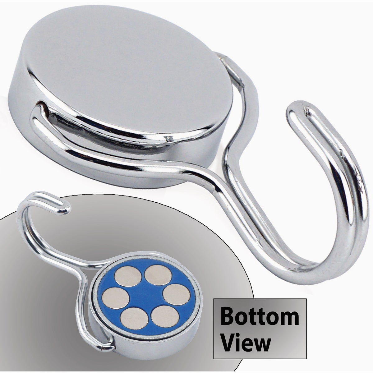 Magnet Source Super Blue 65 Lb. Swinging Magnetic Hook Image 2