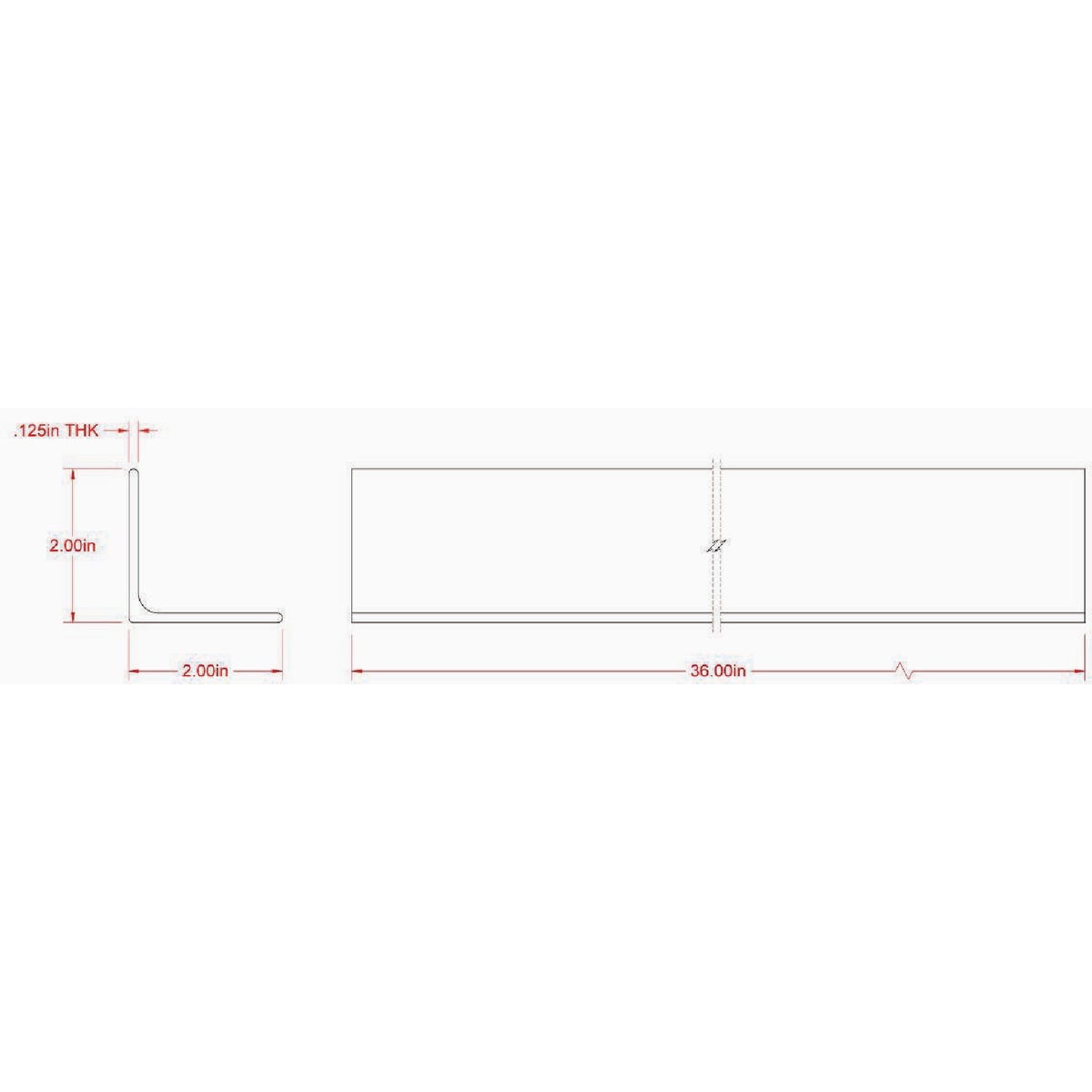 Hillman SteelWorks 1/8 In. x 2 In. x 3 Ft. Weldable Hot-Rolled Steel Angle Image 2