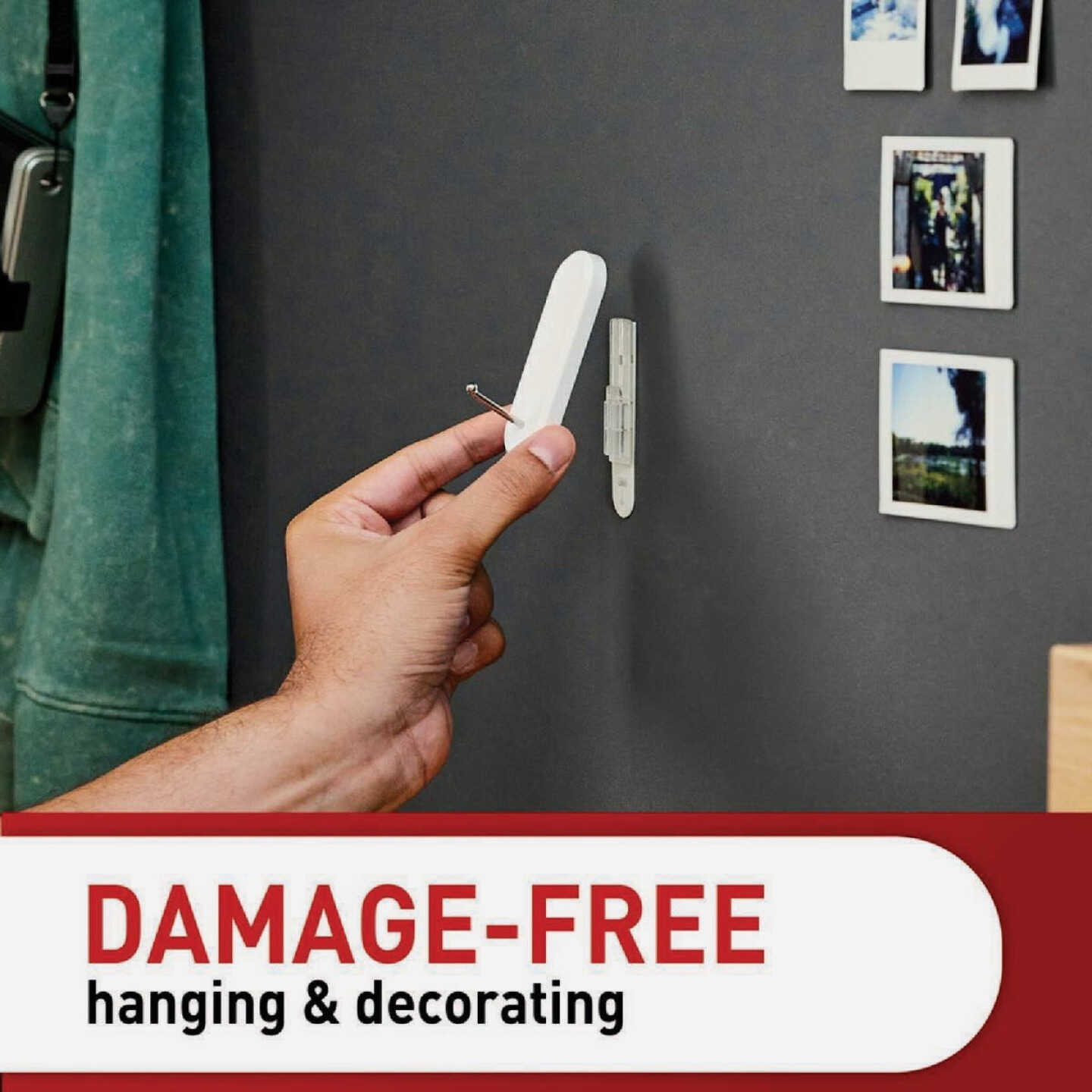 Command Large Wire Hook, White, 3 Hooks, 8 Strips Image 4