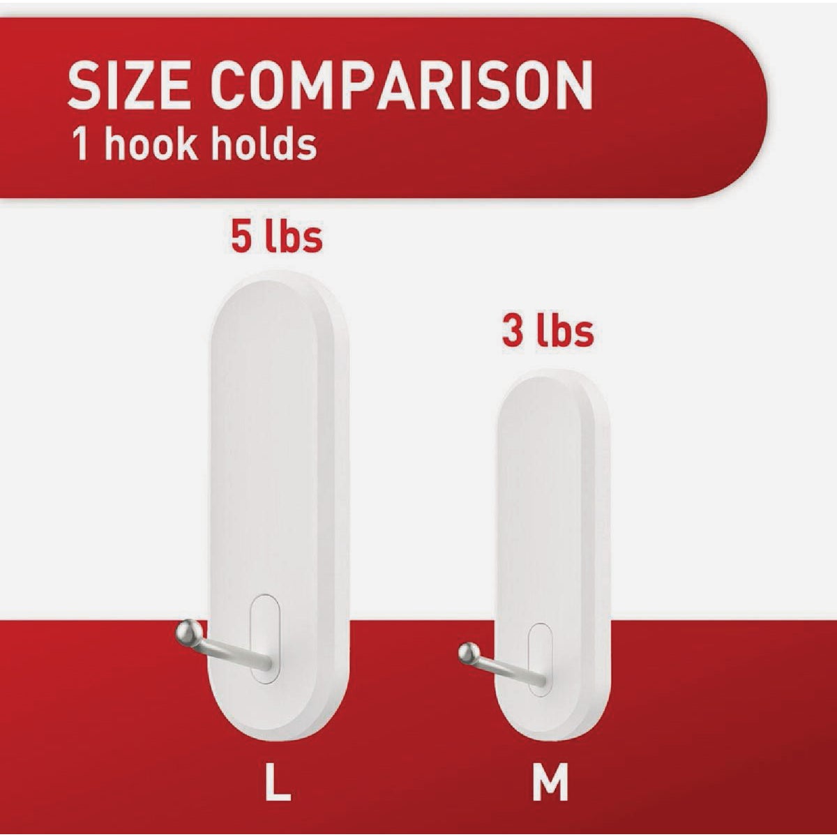Command Large Wire Hook, White, 3 Hooks, 8 Strips Image 6