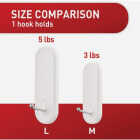 Command Large Wire Hook, White, 3 Hooks, 8 Strips Image 6