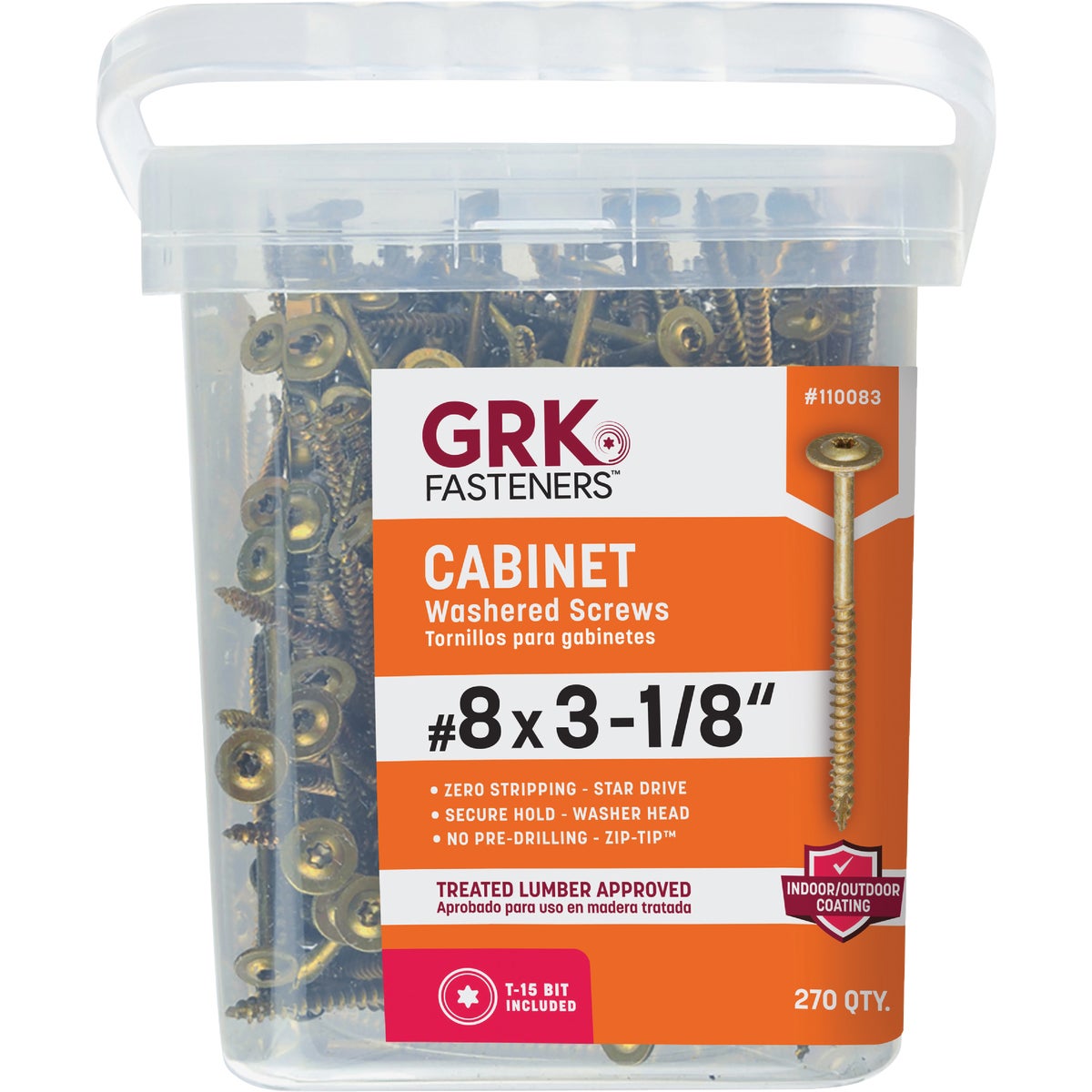 GRK #8 x 3-1/8 In. Star Drive Cabinet Screw (270-Count) Image 4