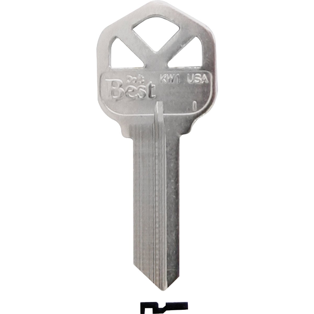 Do it Best Kwikset Nickel Plated House Key, KW1 / 1176-250 DIB (250-Pack)