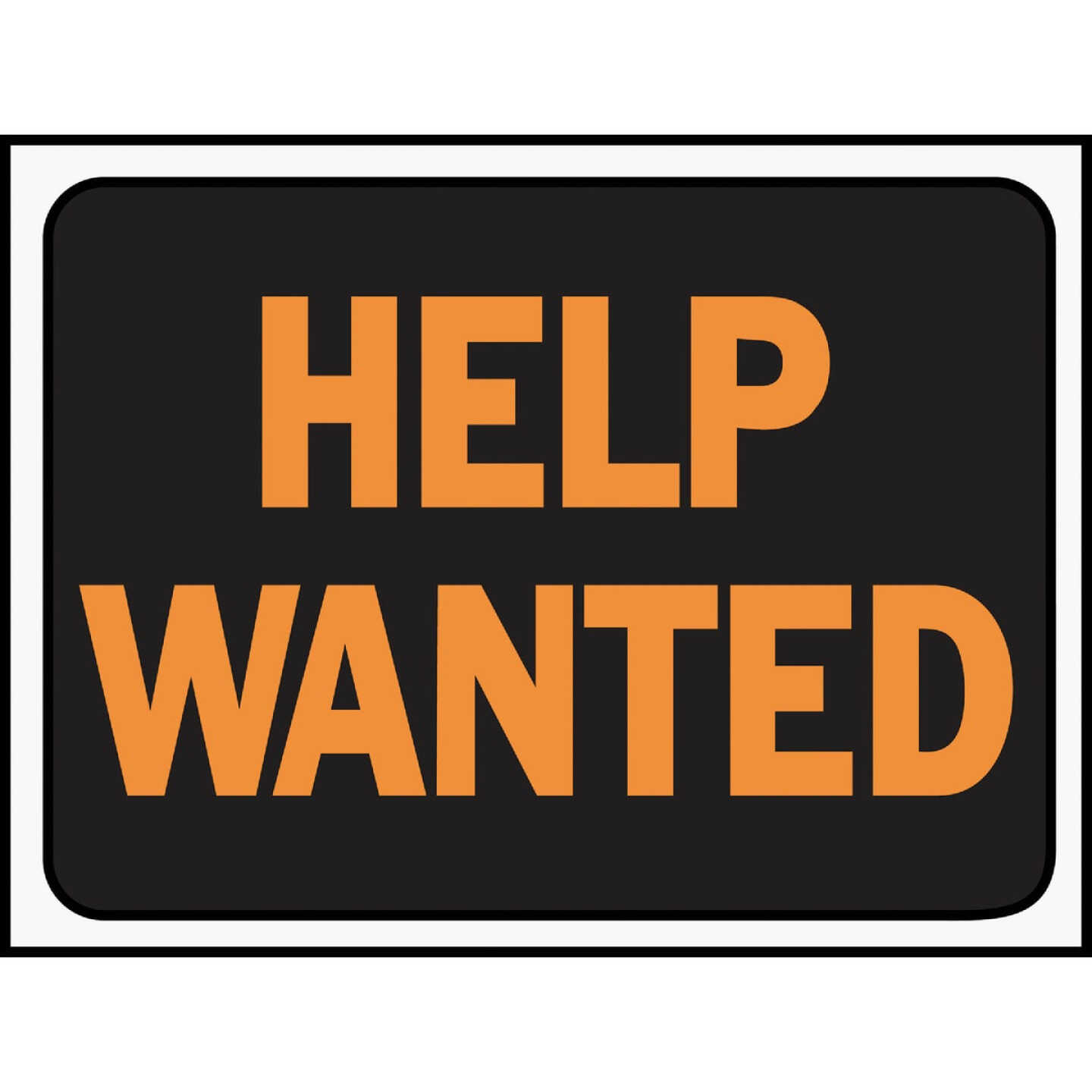 Hy-Ko 9x12 Plastic Sign, Help Wanted Image 1