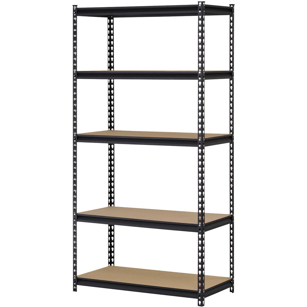 Muscle Rack 36 In. x 18 In. x 72 In. 5-Tier Black Shelving Unit