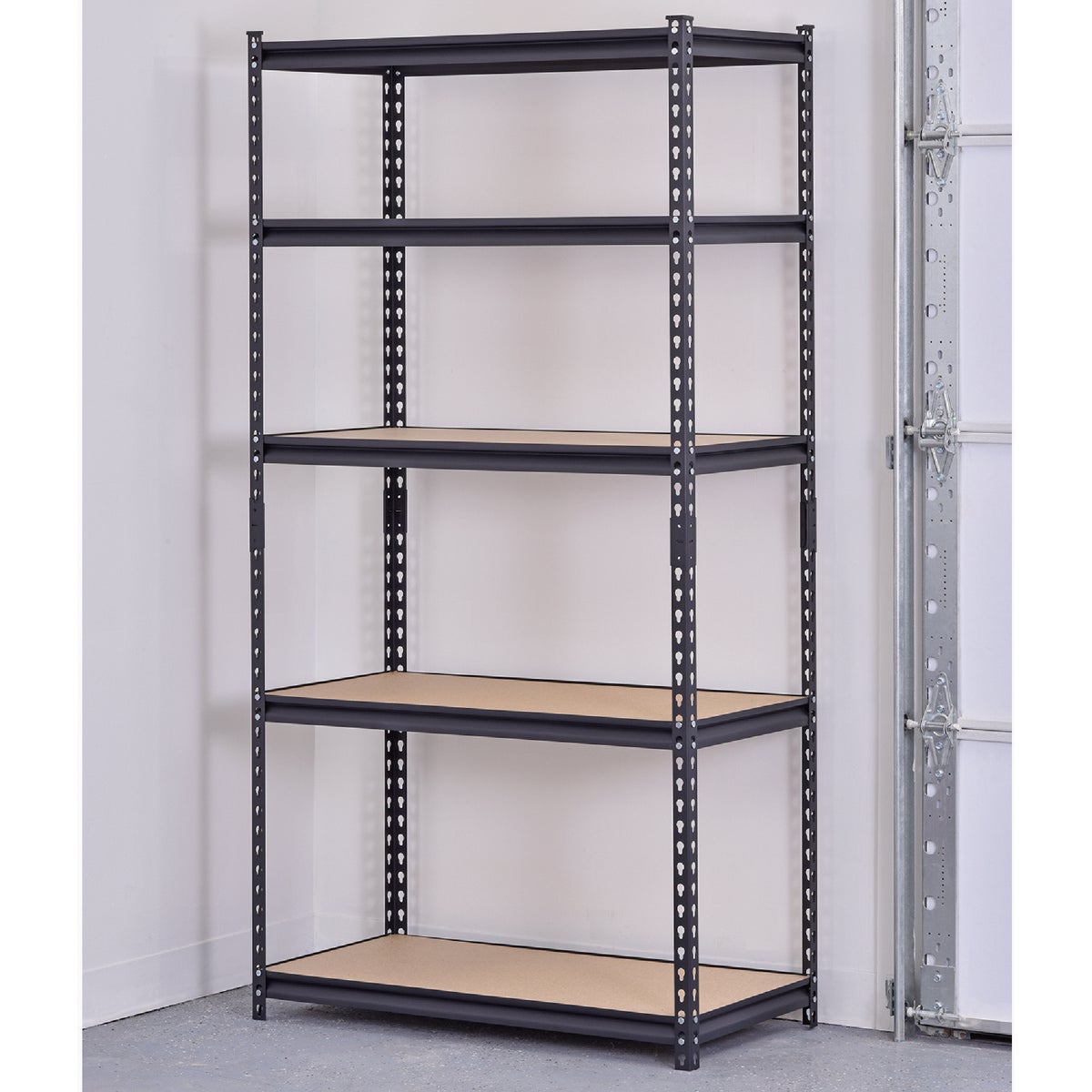 Muscle Rack 36 In. x 18 In. x 72 In. 5-Tier Black Shelving Unit Image 2