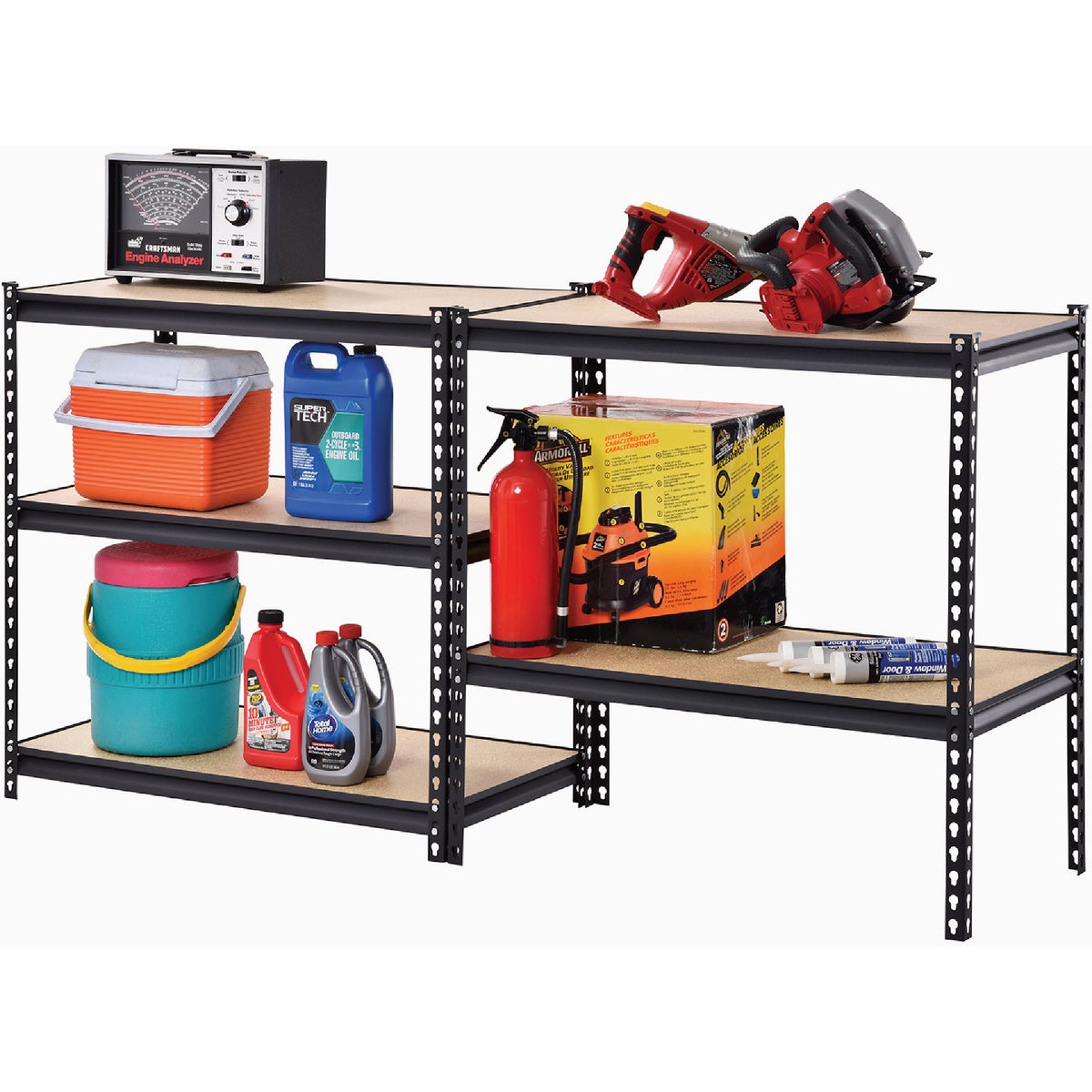 Muscle Rack 36 In. x 18 In. x 72 In. 5-Tier Black Shelving Unit Image 3