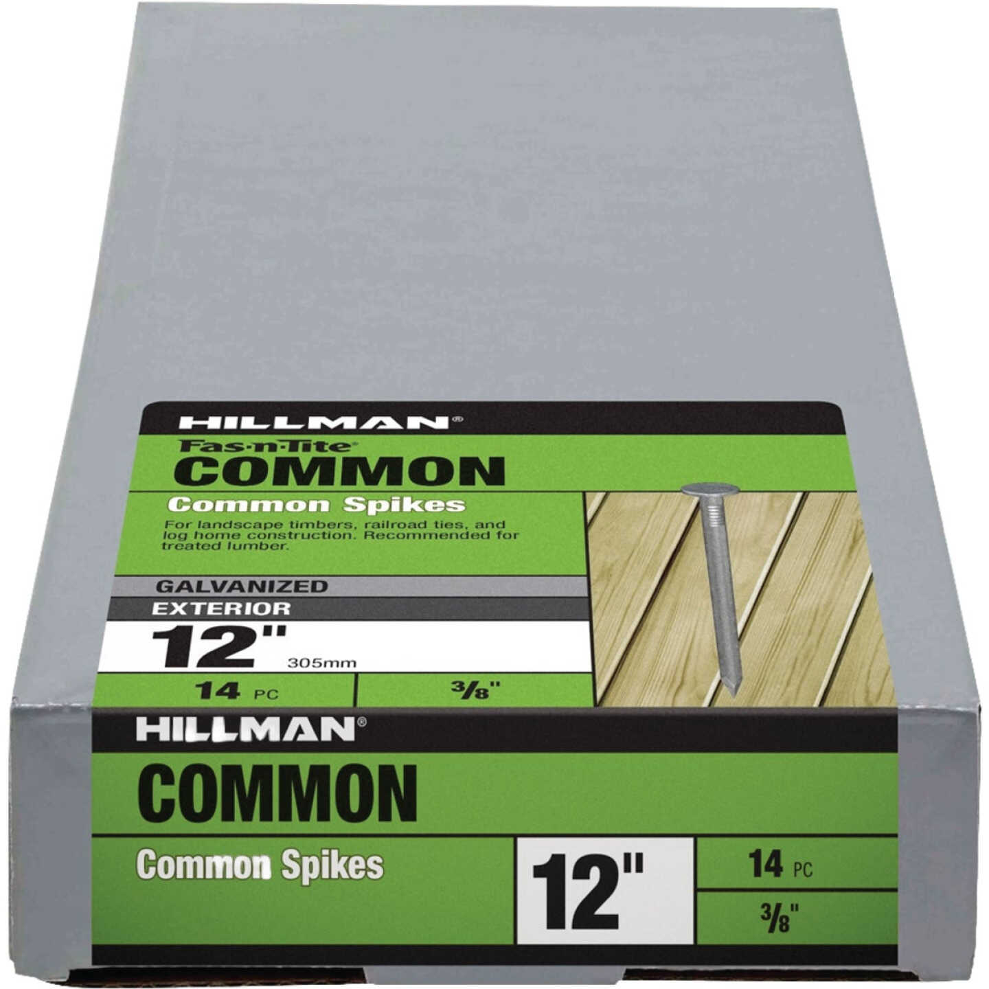 Hillman Fas-n-Tite 12 In. Hot Dipped Galvanized Common Spikes (14-Count) Image 1
