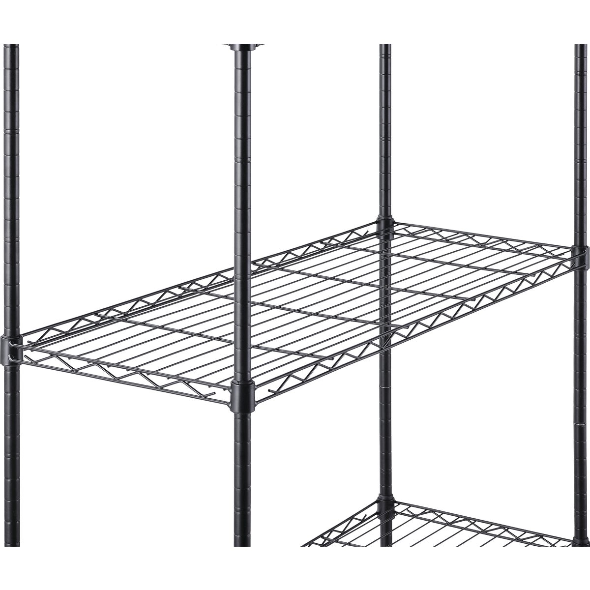 Muscle Rack 36 In. x 14 In. x 54 In. 4-Tier Black Wire Shelving Unit Image 7