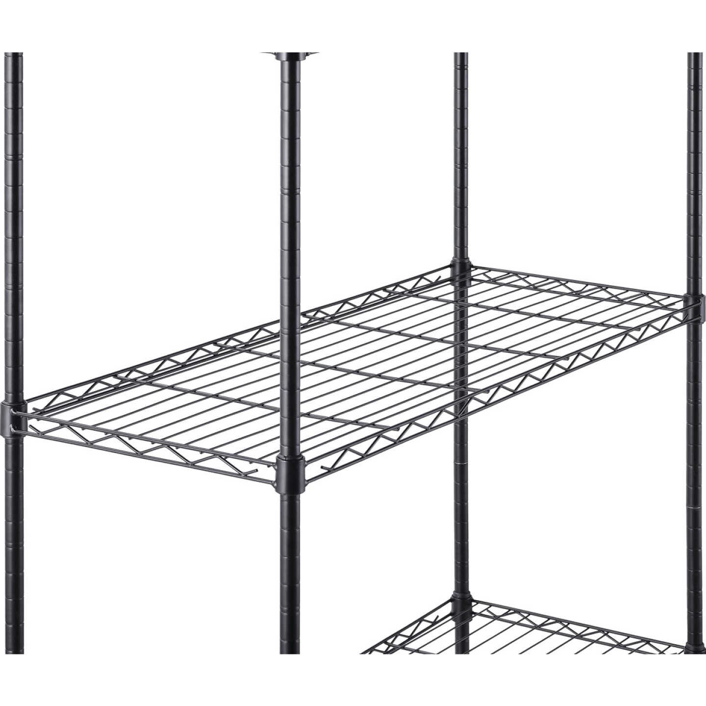 Muscle Rack 36 In. x 14 In. x 54 In. 4-Tier Black Wire Shelving Unit Image 7