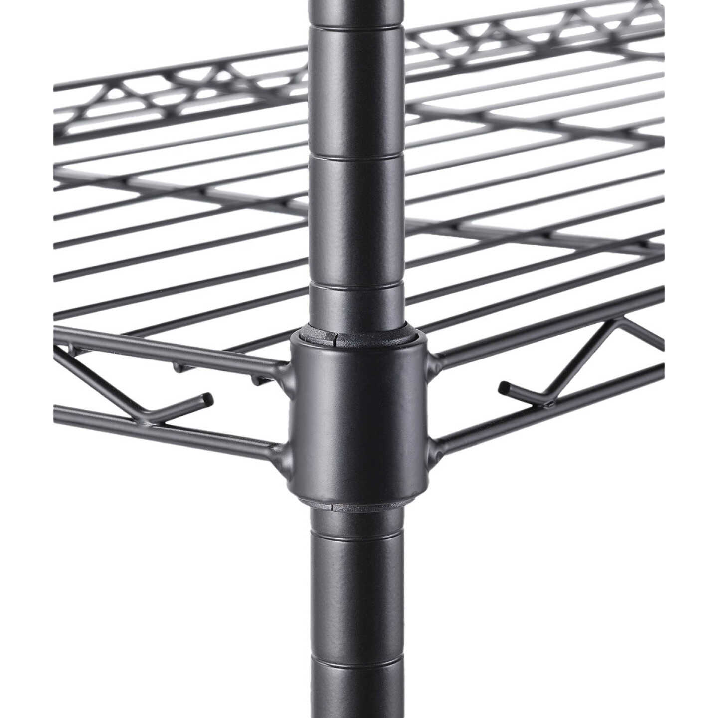 Muscle Rack 36 In. x 14 In. x 54 In. 4-Tier Black Wire Shelving Unit Image 4