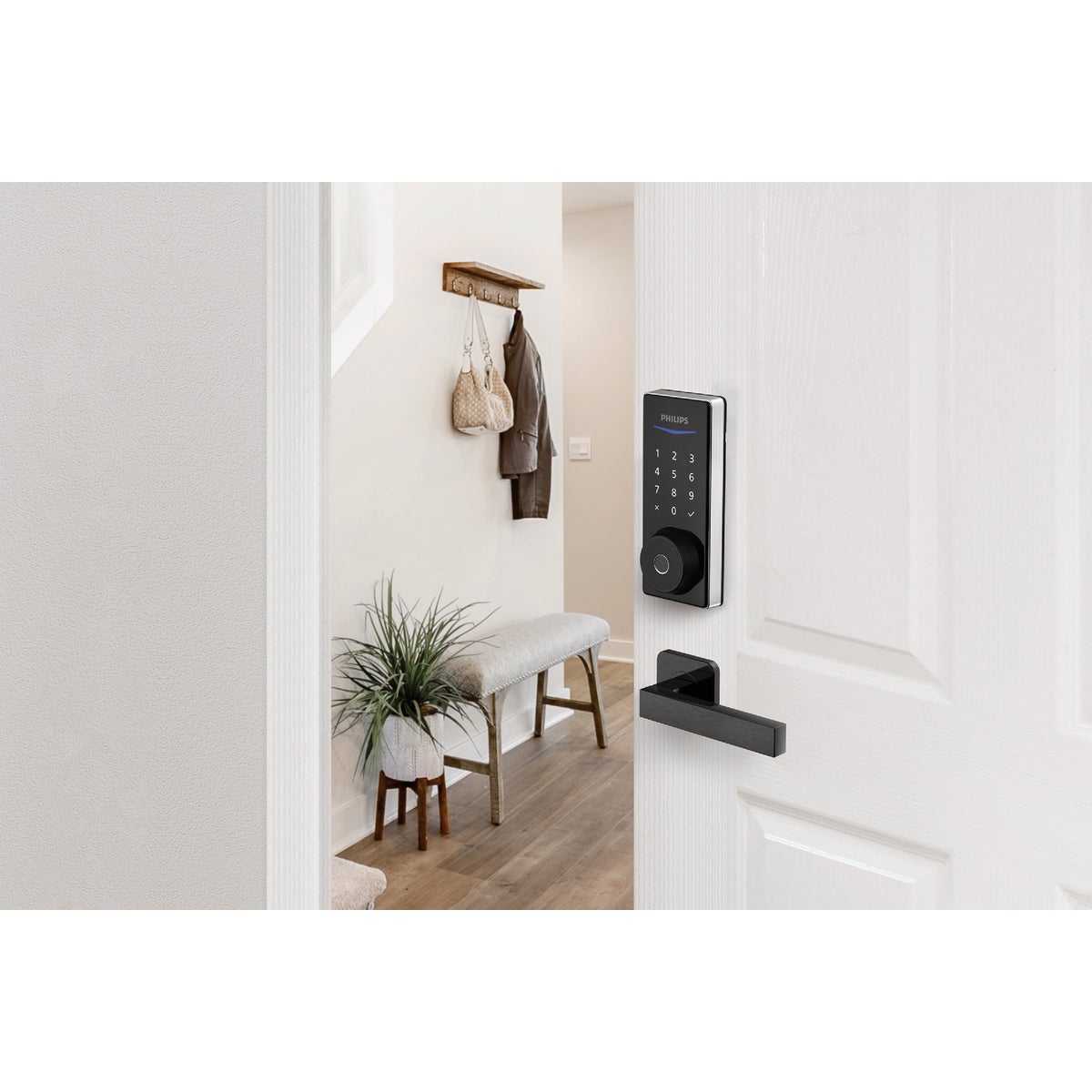 Philips Smart Lock Electronic Deadbolt, Satin Nickel Image 2