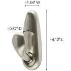 Command Large Forever Classic Hook, Brushed Nickel, 2 Hooks, 4 Strips Image 8