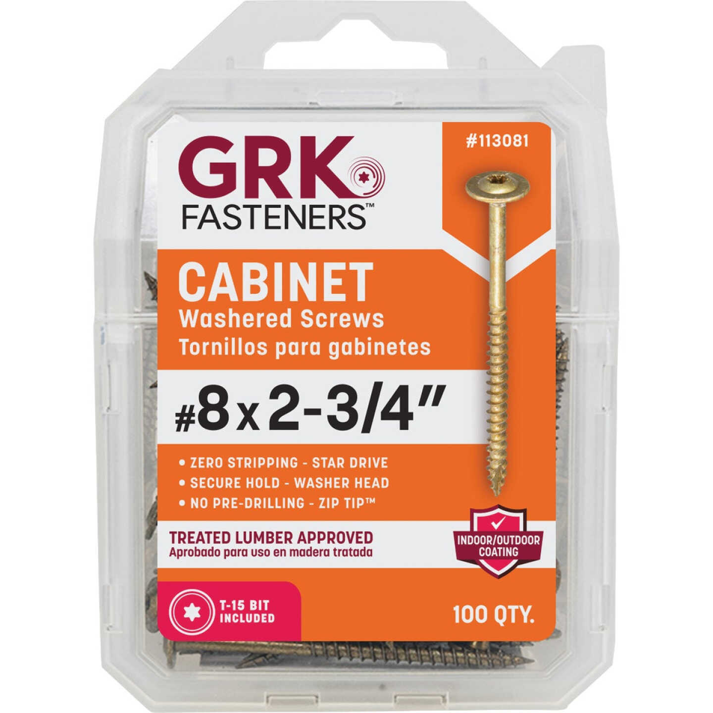 GRK #8 x 2-3/4 In. Star Drive Cabinet Screw (100-Count) Image 4