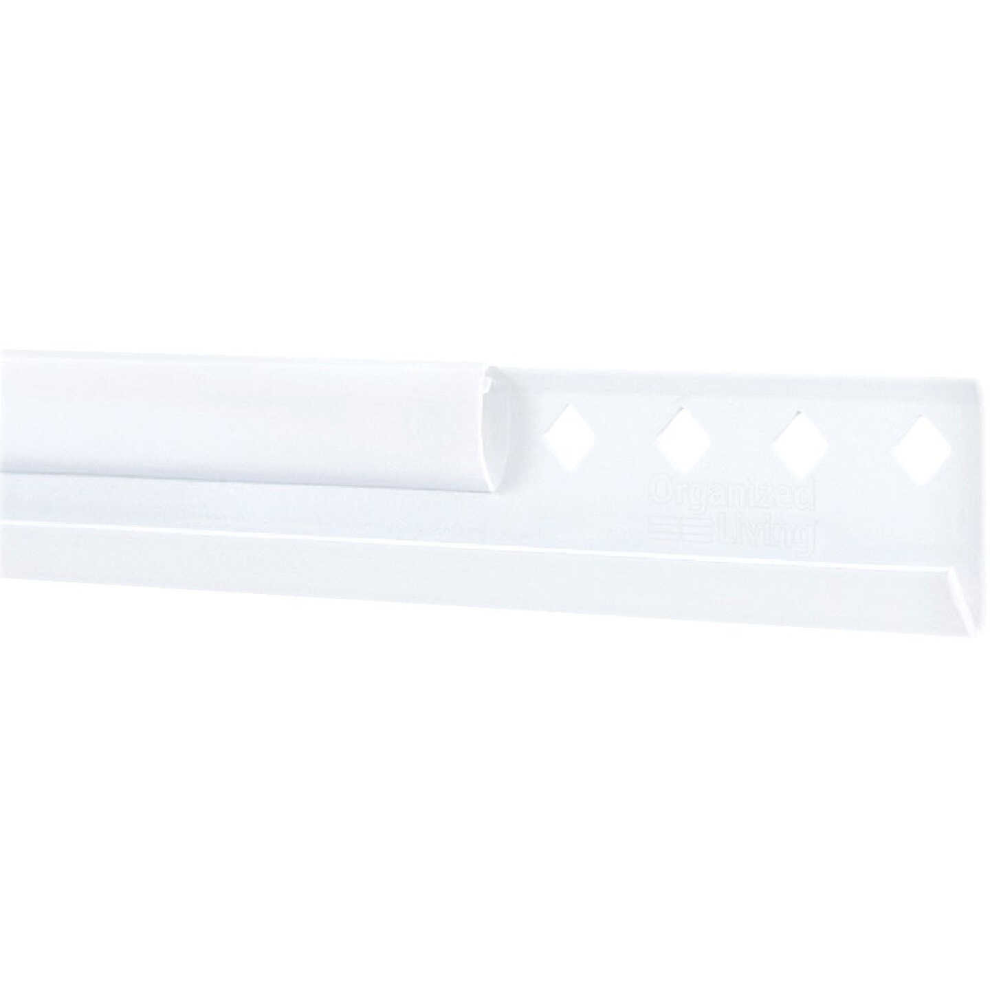 FreedomRail 78 In. White Horizontal Hanging Rail with Cover Image 1