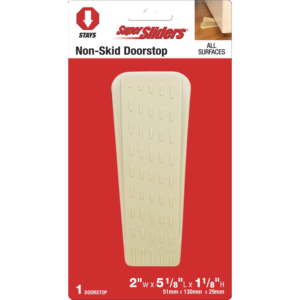 Super Sliders Heavy Duty Almond Doorstop