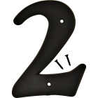 Hy-Ko 6 In. Black Gloss House Number Two Image 1