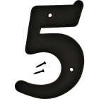 Hy-Ko 6 In. Black Gloss House Number Five Image 1