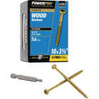 Hillman PowerPro #10 x 3-1/2 In. Premium Exterior Wood Screw (55-Count) Image 1
