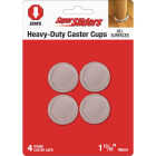 Super Sliders 1-13/16 In. Clear Round Furniture Leg Cup (4-Pack) Image 1