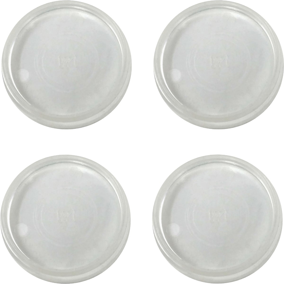 Super Sliders 1-13/16 In. Clear Round Furniture Leg Cup (4-Pack) Image 2