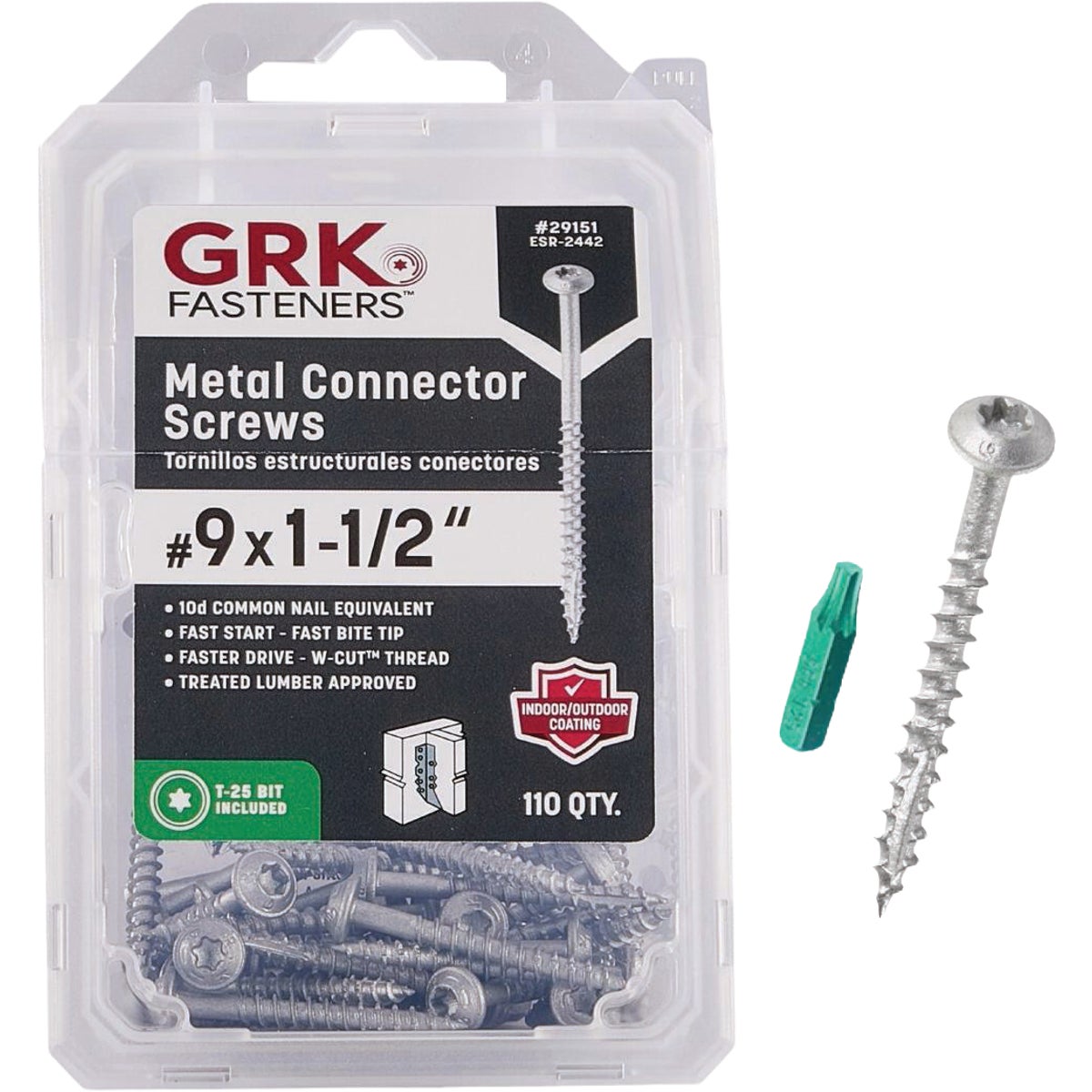 GRK #9 x 1-1/2 In. Metal Connector Screw (110-Count) Image 1