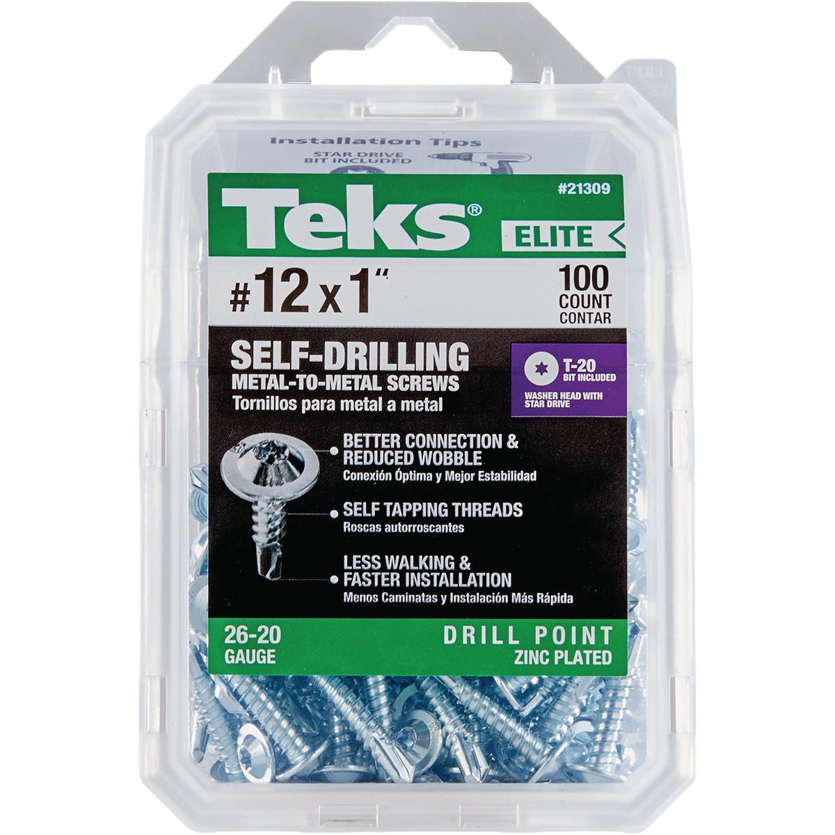 Teks Elite #12 x 1 In. Drill Point Metal to Metal Screw (100-Count) Image 1