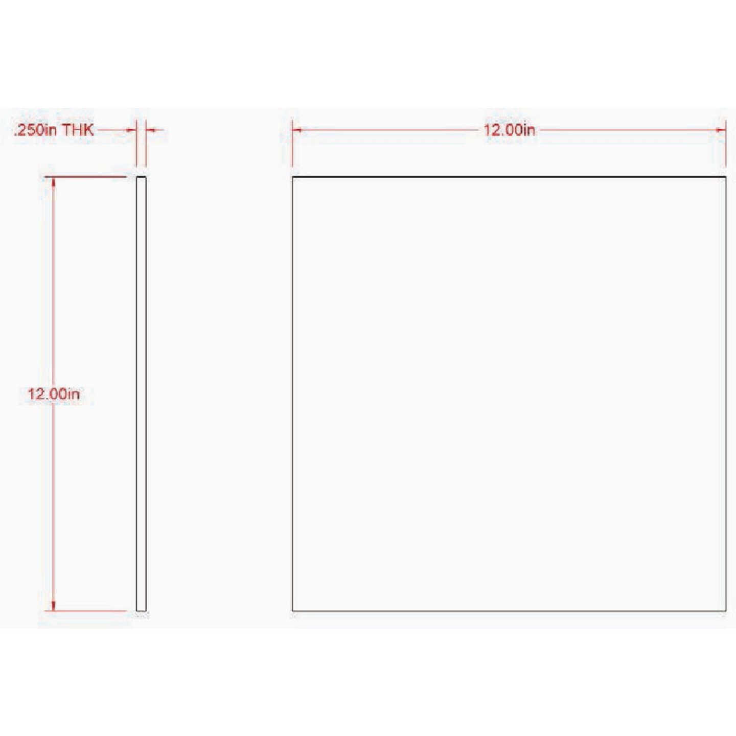 Hillman SteelWorks 1/4 In. x 12 In. x 12 In. Weldable Hot-Rolled Solid Steel Sheet Image 2