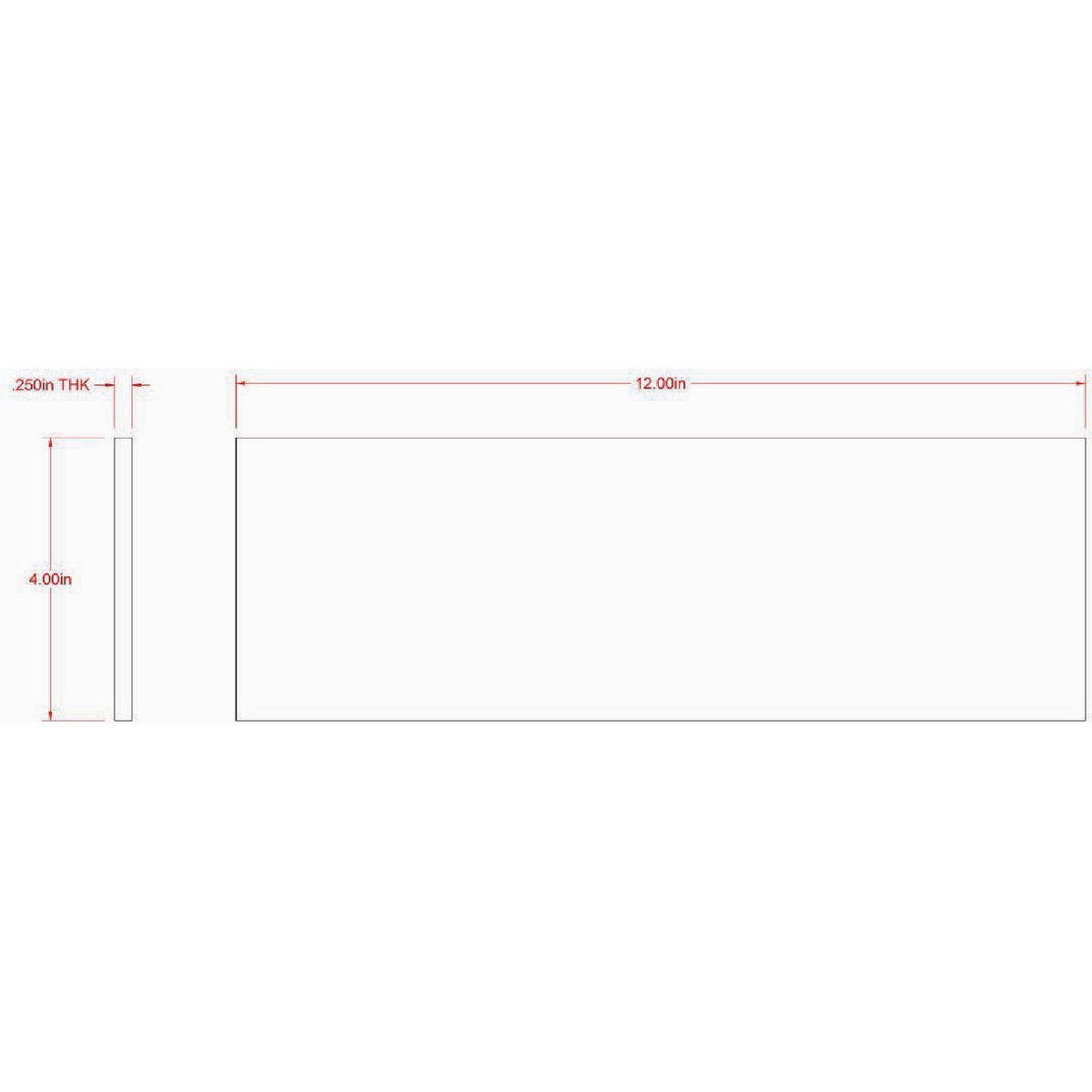 Hillman SteelWorks 1/4 In. x 4 In. x 12 In. Weldable Hot-Rolled Solid Steel Sheet Image 2