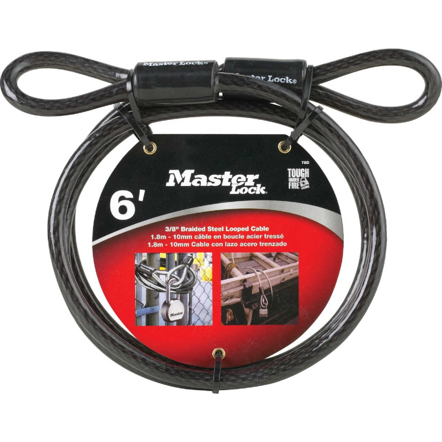Master Lock 6 Ft. x 3/8 In. Steel Cable Image 1