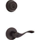 Kwikset Balboa Venetain Bronze Deadbolt and Lever Combo with Smartkey Image 1