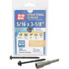 Grip-Rite PrimeGuard Plus 5/16 In. x 3-1/8 In. Hex Washer Head Structural Screw (20-Count) Image 1