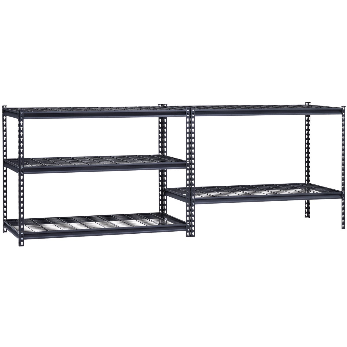 Muscle Rack 48 In. x 24 In. x 72 In. 5-Tier Black Shelving Unit with Wire Shelf Image 3