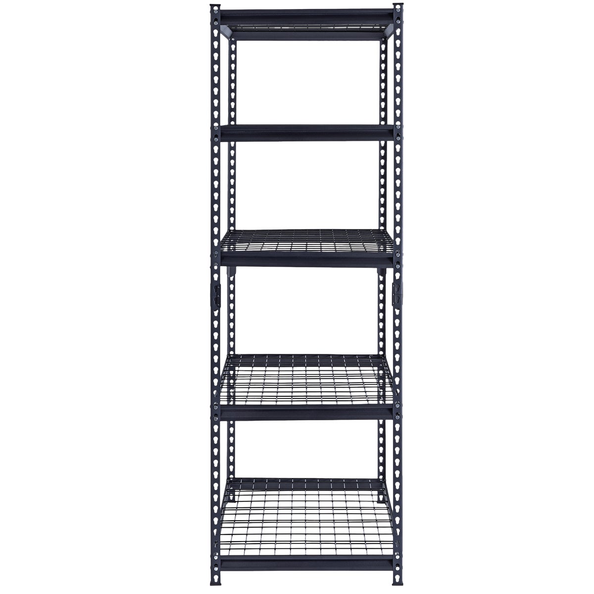 Muscle Rack 48 In. x 24 In. x 72 In. 5-Tier Black Shelving Unit with Wire Shelf Image 5