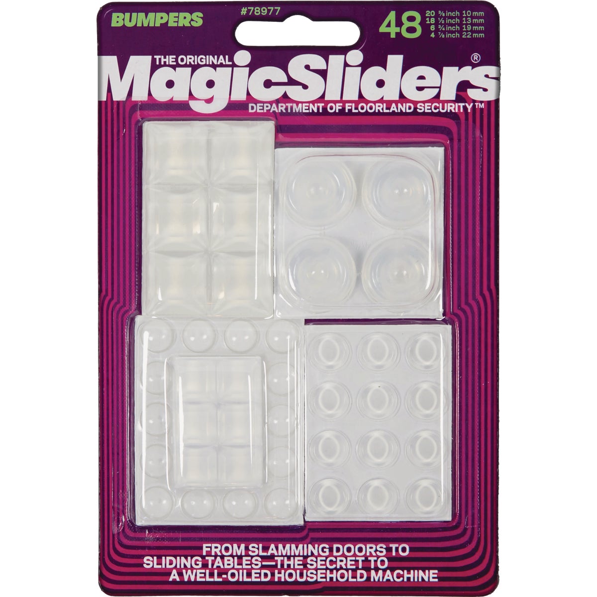 Magic Sliders Clear Self-Stick Value Pack Bumper (48-Pack)
