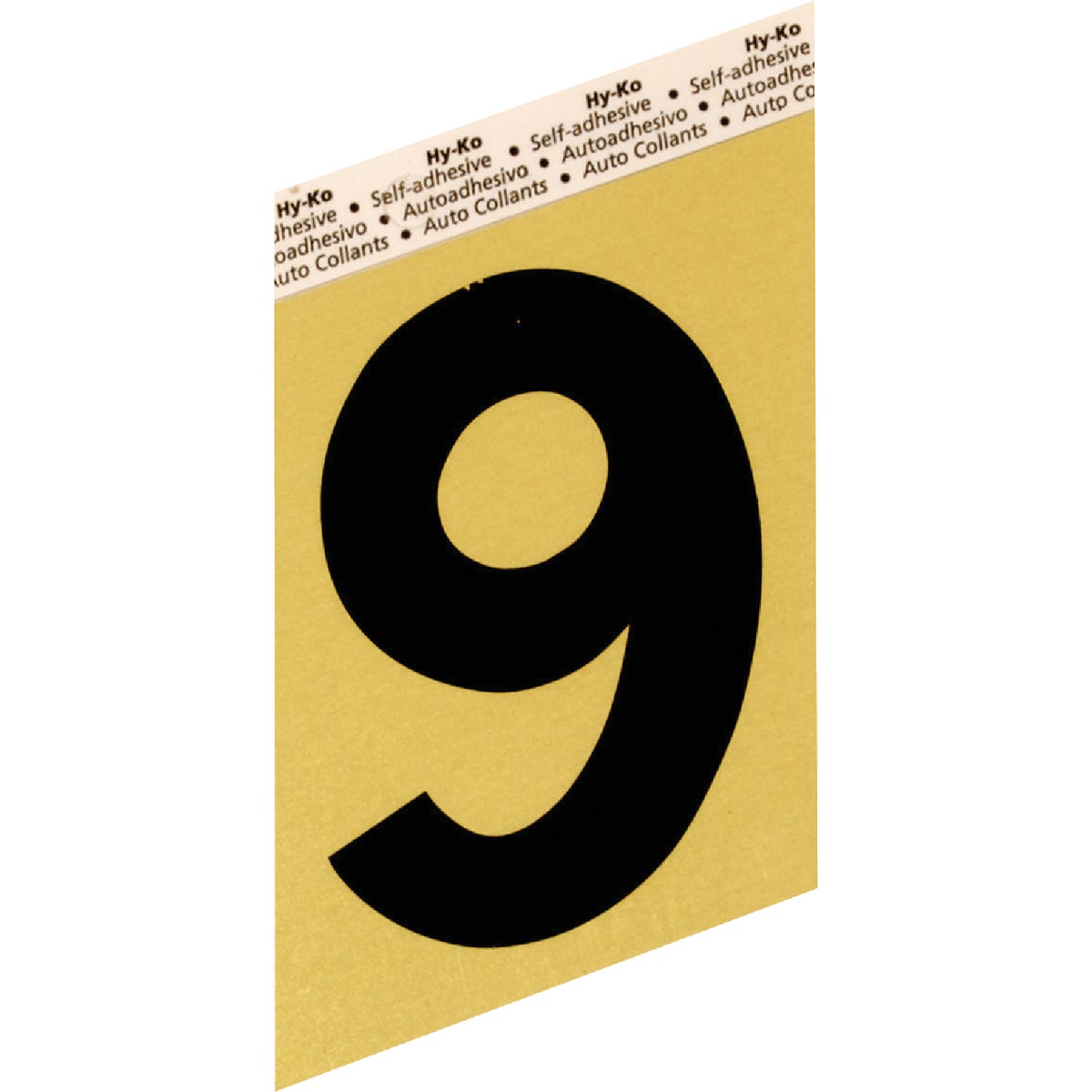 Hy-Ko Aluminum 3-1/2 In. Non-Reflective Adhesive Number Nine