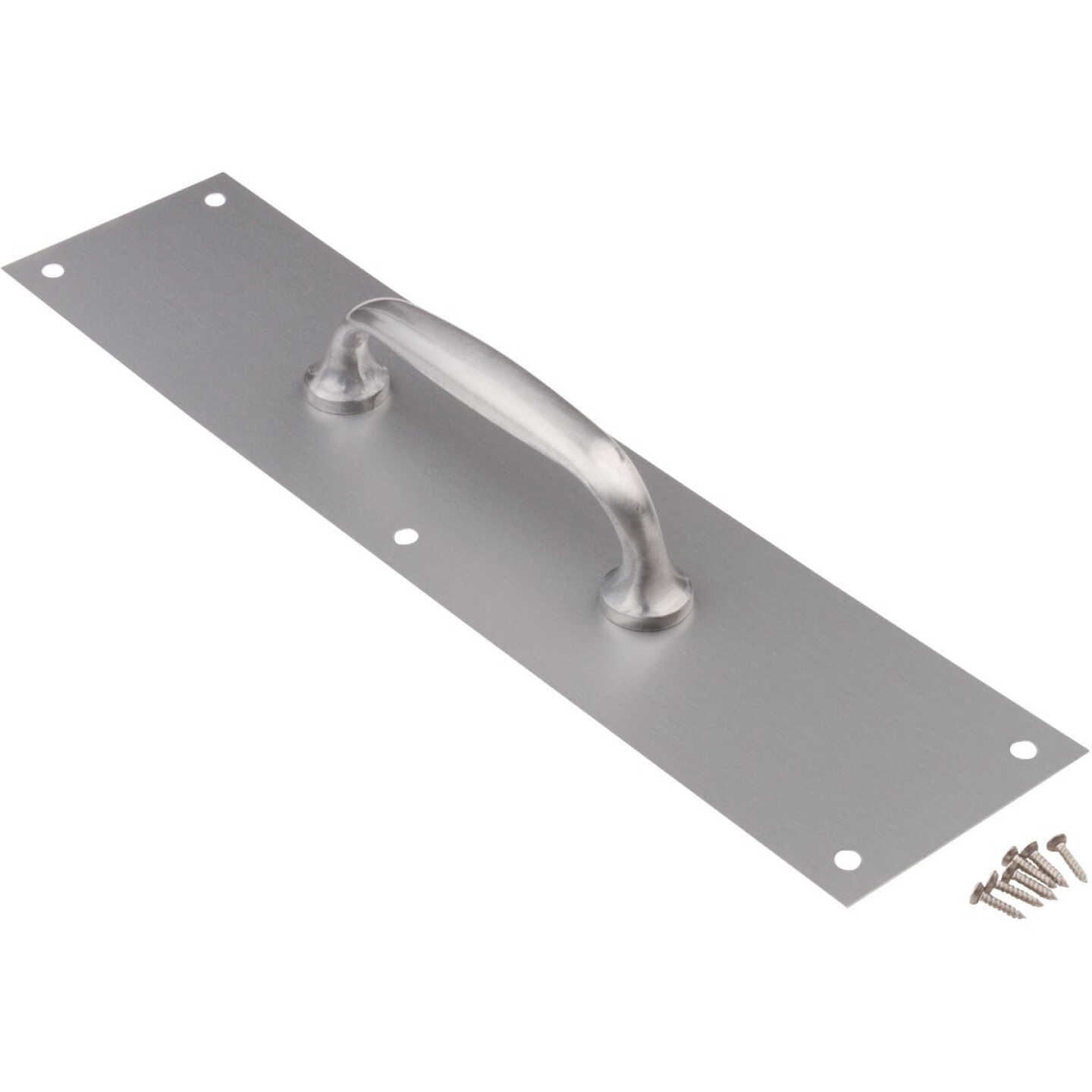 National Hardware Satin Aluminum Pull Plate Image 1