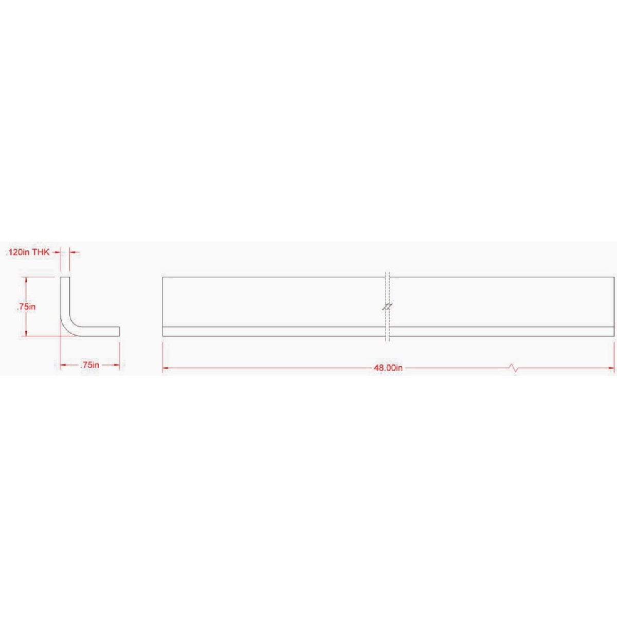 Hillman SteelWorks 3/4 In. x 3/4 In. x 4 Ft. 11 ga Zinc-Plated Angle Image 2