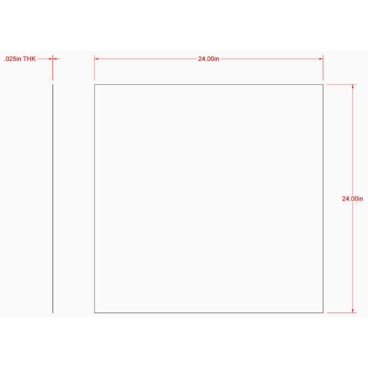 Hillman SteelWorks 24 In. x 24 In. Aluminum Sheet Image 3