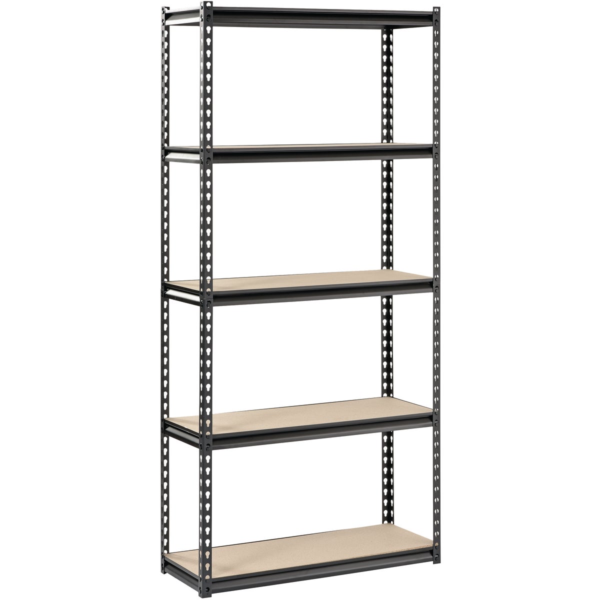 Muscle Rack 34 In. x 14 In. x 72 In. 5-Tier Black Shelving Unit