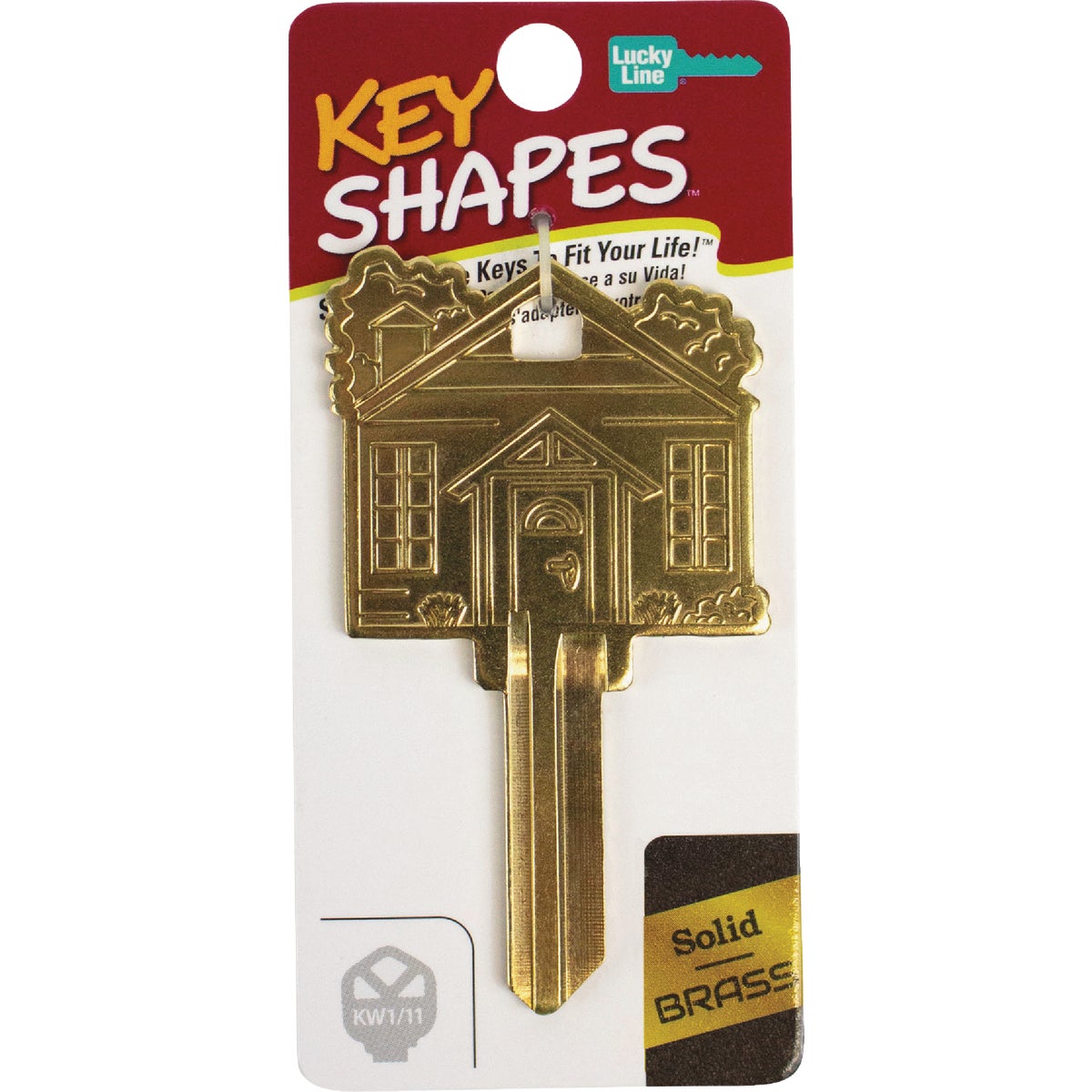 Lucky Line Brass Home Key Shapes Decorative House Key - KW1 ADA Friendly Image 4