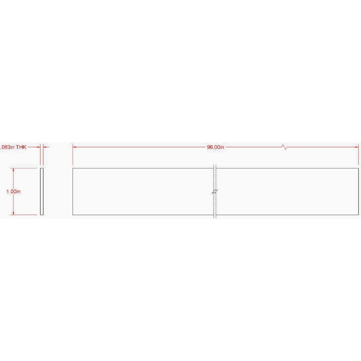 Hillman SteelWorks 1/8 In. x 1/2 In. x 8 Ft. Aluminum Flat Stock Image 2