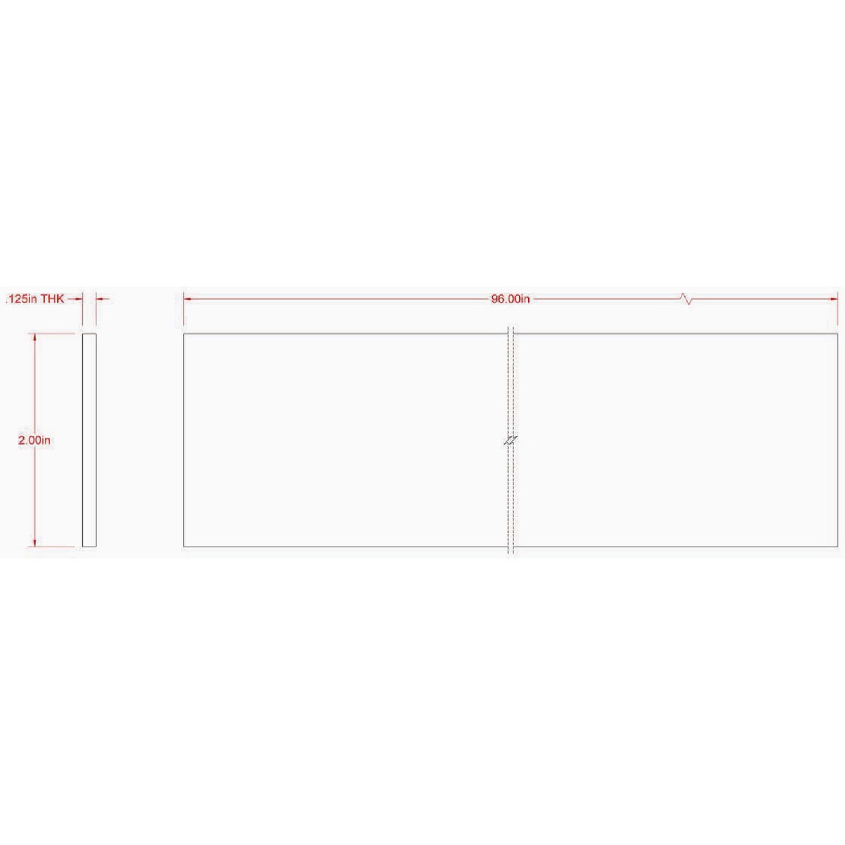 Hillman SteelWorks 1/8 In. x 2 In. x 8 Ft. Aluminum Flat Stock Image 2