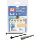 Grip-Rite PrimeGuard Plus 1/4 In. x 3 In. Hex Washer Head Structural Screw (25-Count) Image 1
