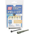 Grip-Rite PrimeGuard Plus #10 x 2.5 In. Hex Washer Head Structural Screw (25-Count) Image 1
