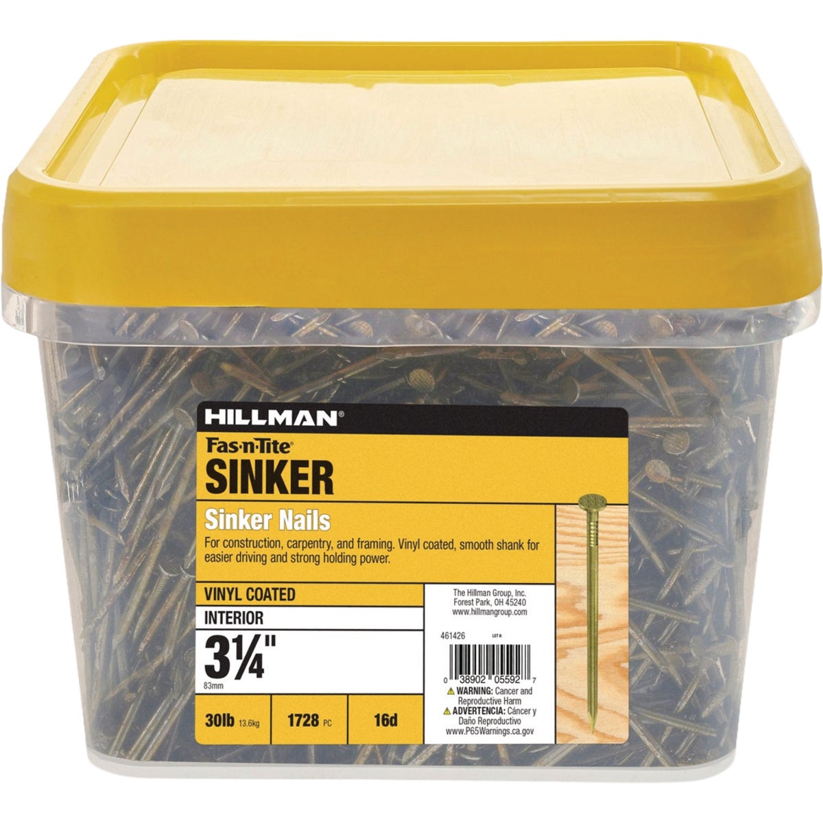 Hillman Fas-n-Tite 3-1/4 In. Vinyl Coated Sinker Nails (30 Lb.)