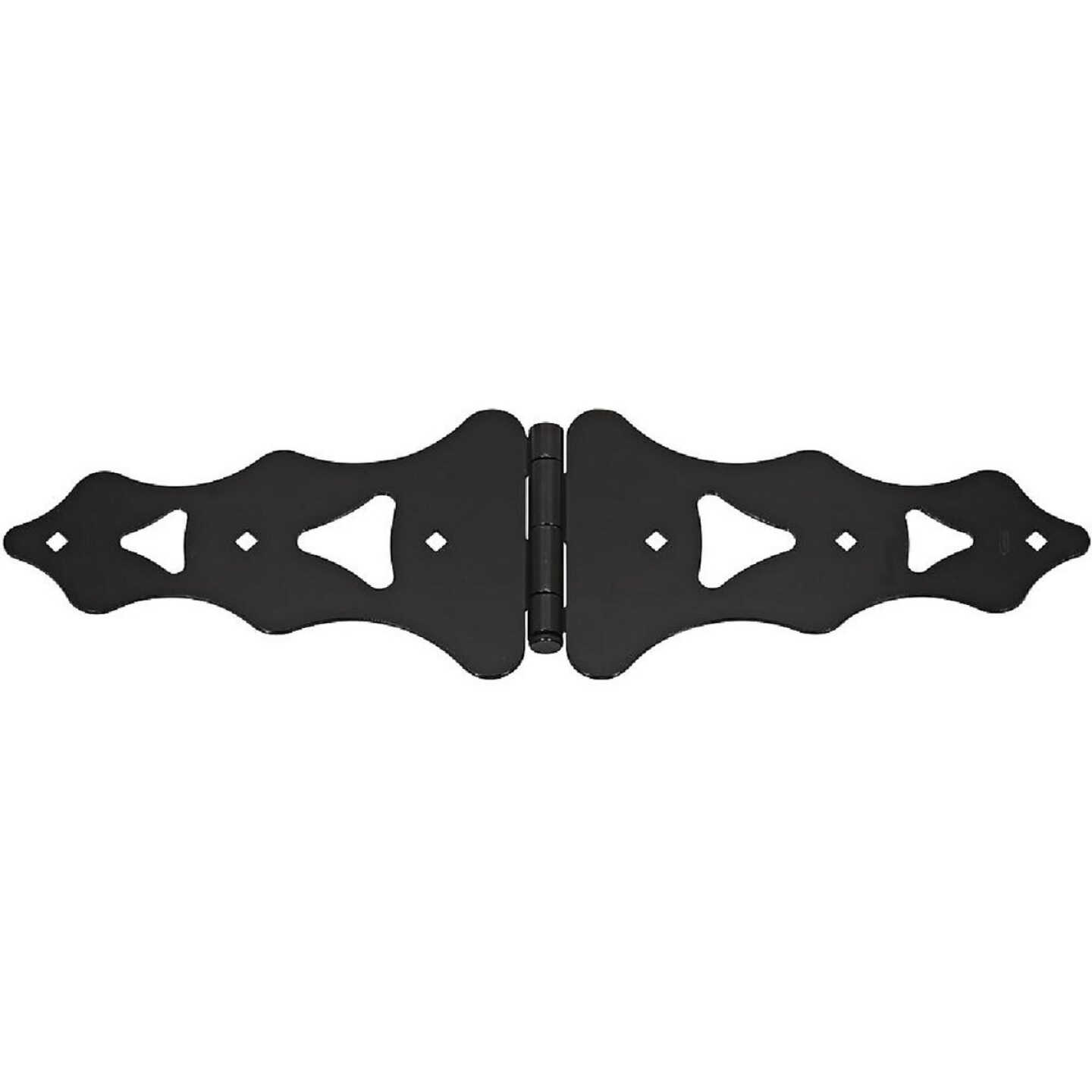 National Hardware 10 In. Black Ornamental Strap Hinge Image 1