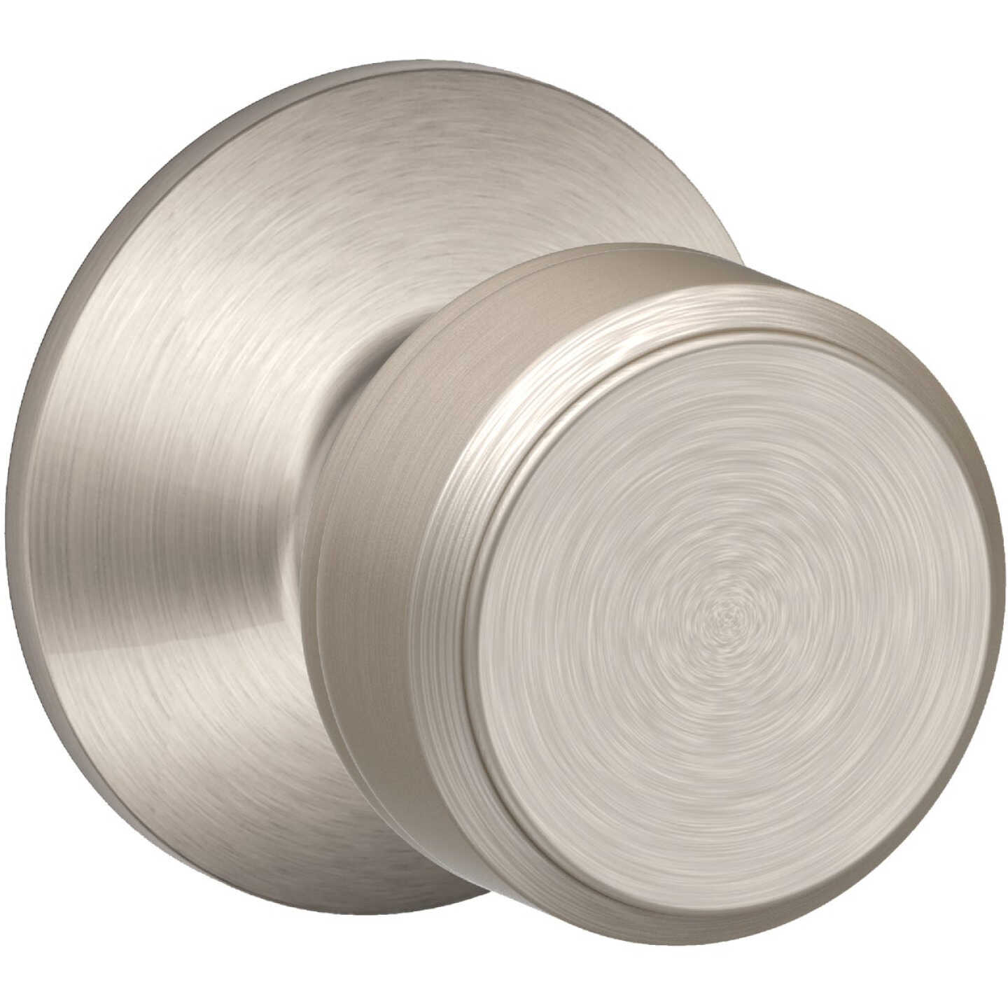 Schlage Bowery Satin Nickel Passage Door Knob Image 1
